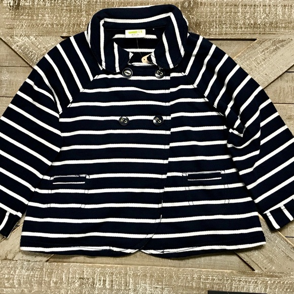 Girls Top Jacket Size 7-8 Navy and White New with Tags - Picture 1 of 3